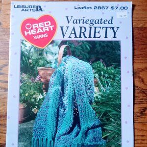 Red Heart Variegated Variety 12 Quick & Easy Afghans Crochet Patterns Book